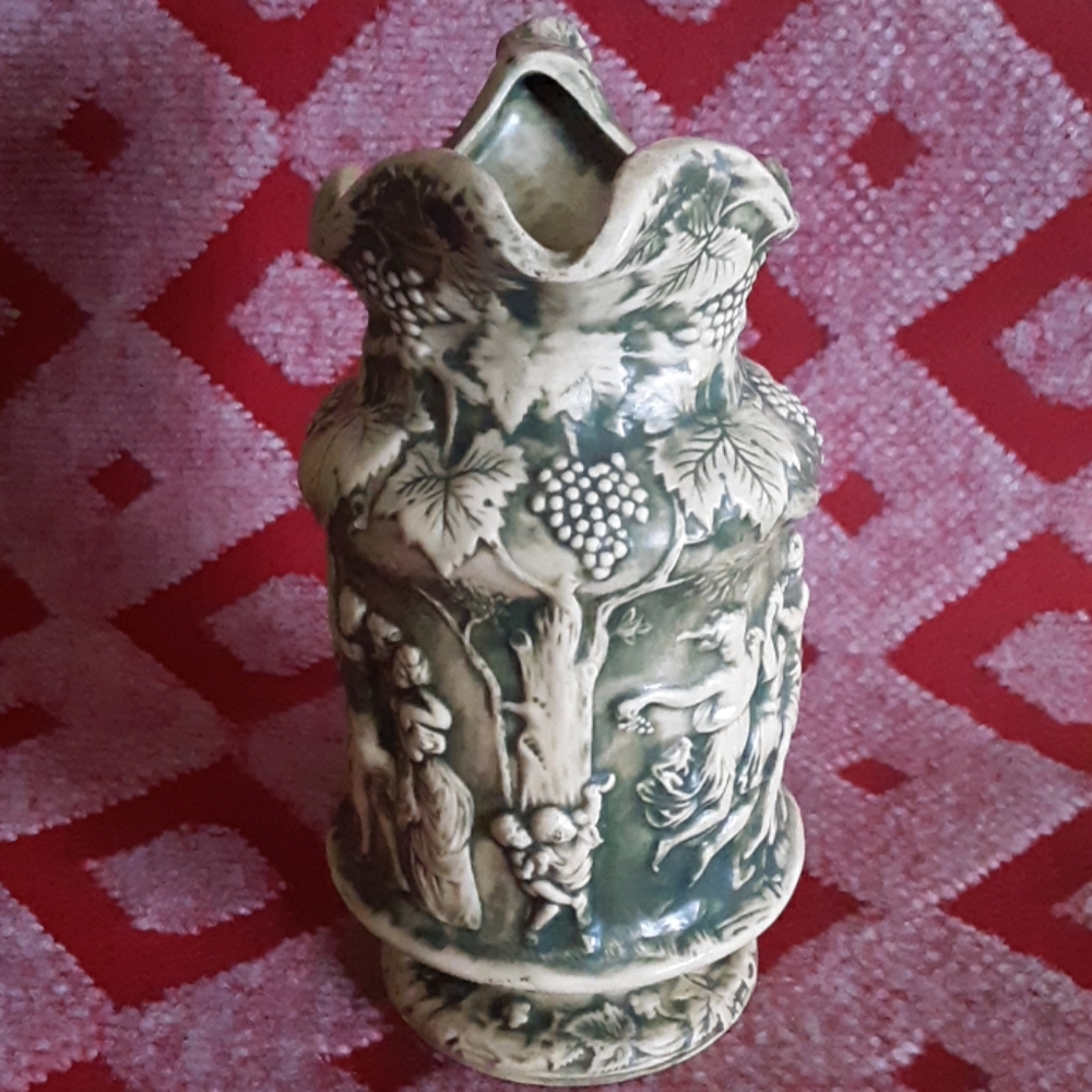 Antique Gothic Pitcher with Embossed Figures - Picture 3 of 8
